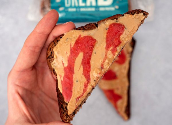 Profusion organic vegan high protein peanut butter and jelly toast